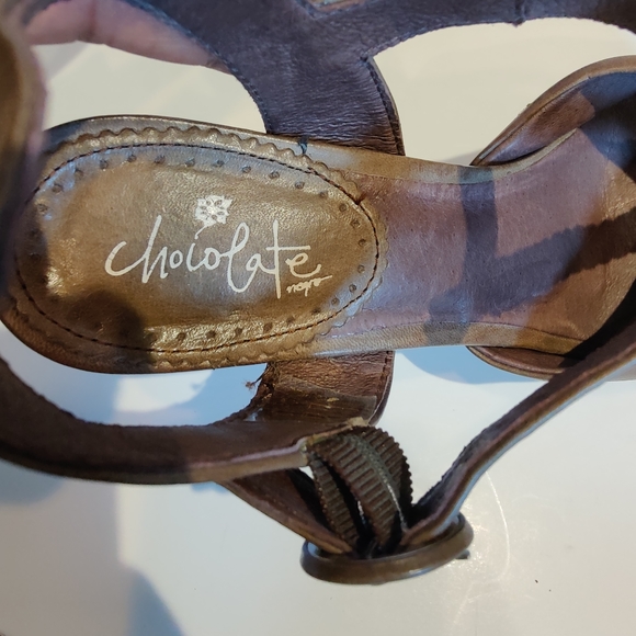 Chocolate Negro Leather Heels - Picture 5 of 8